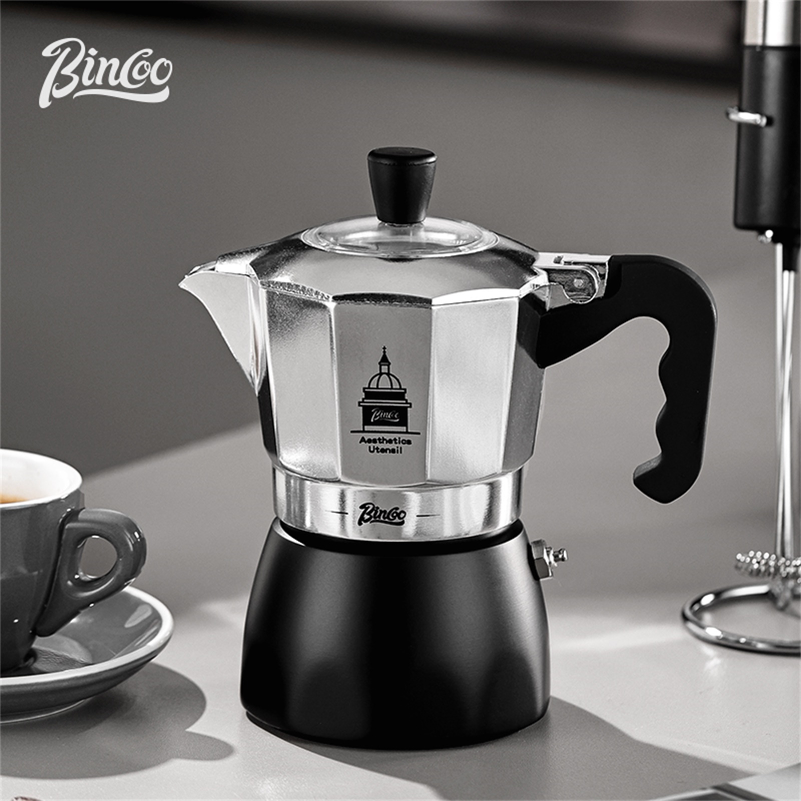 BINCOO Double Valve Moka Pot，E - Coffee Equipment Accessories recension och pris