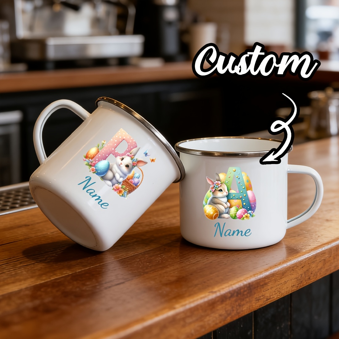 Personalized Mug Floral Initia - Coffee Equipment Names recension och pris