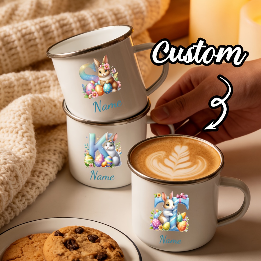 Personalized Mug Floral Initia - Coffee Equipment Names recension och pris