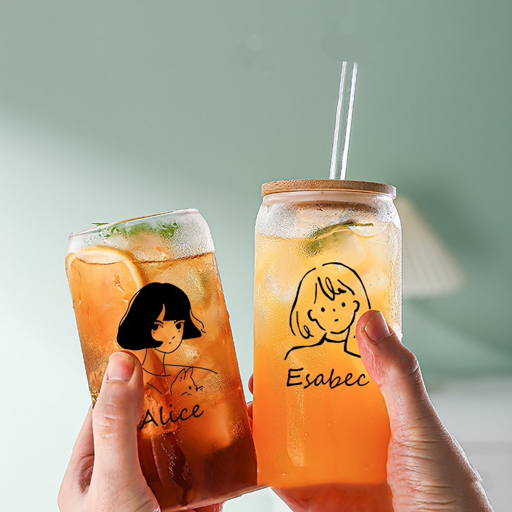 Customized cartoon glass cups, - Coffee Equipment Names recension och pris