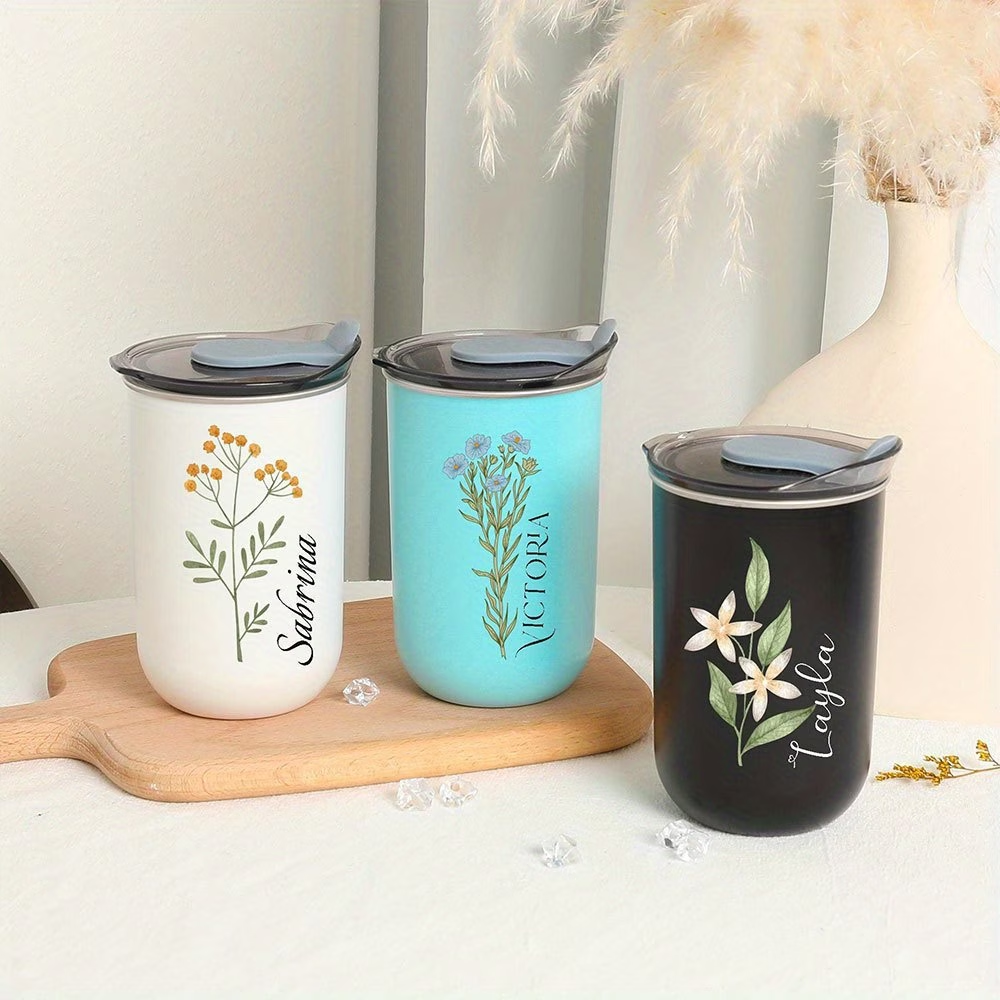 Customized birthday floral mug - Coffee Equipment Names recension och pris