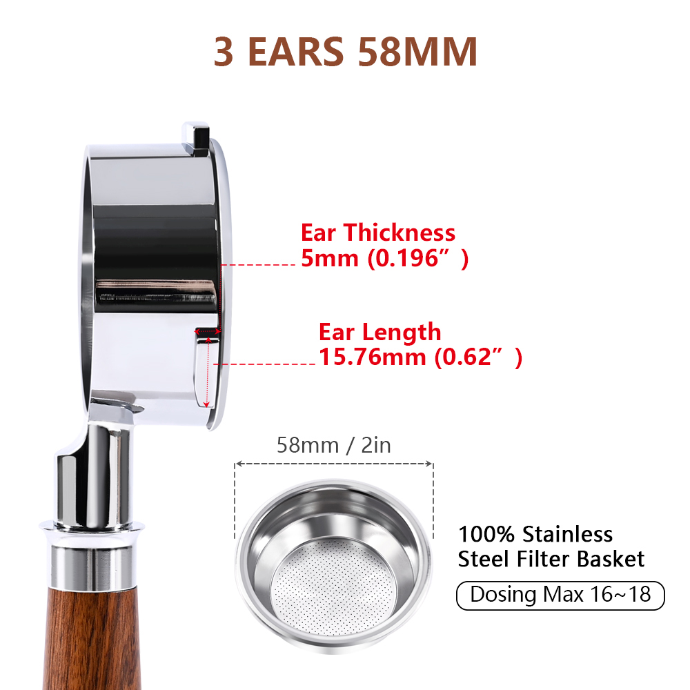 58mm 3-ears For Hibrew h10a/h7 - Portafilter 58Mm recension och pris