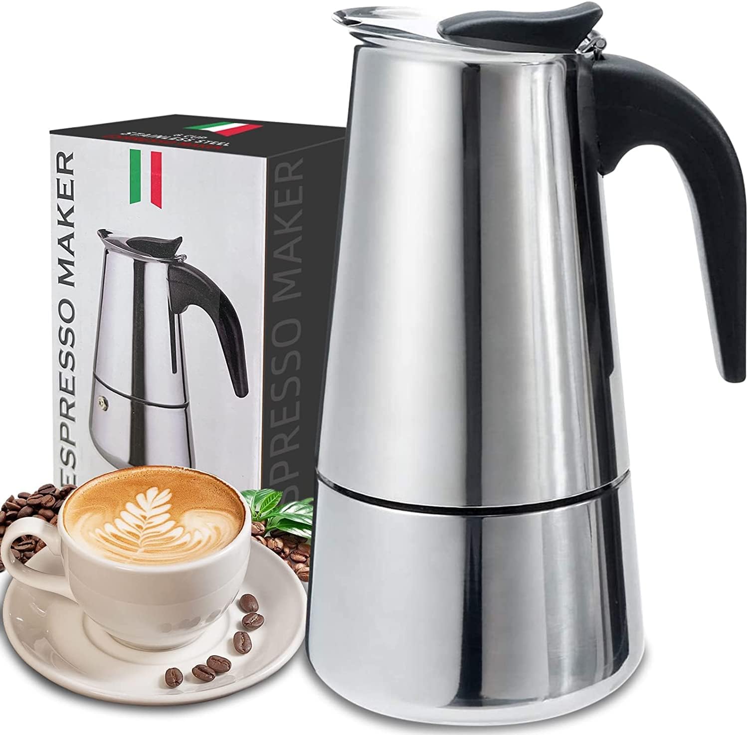 4/6/9 Cups Moka Pot Caffe Mach - Coffee Equipment Accessories recension och pris