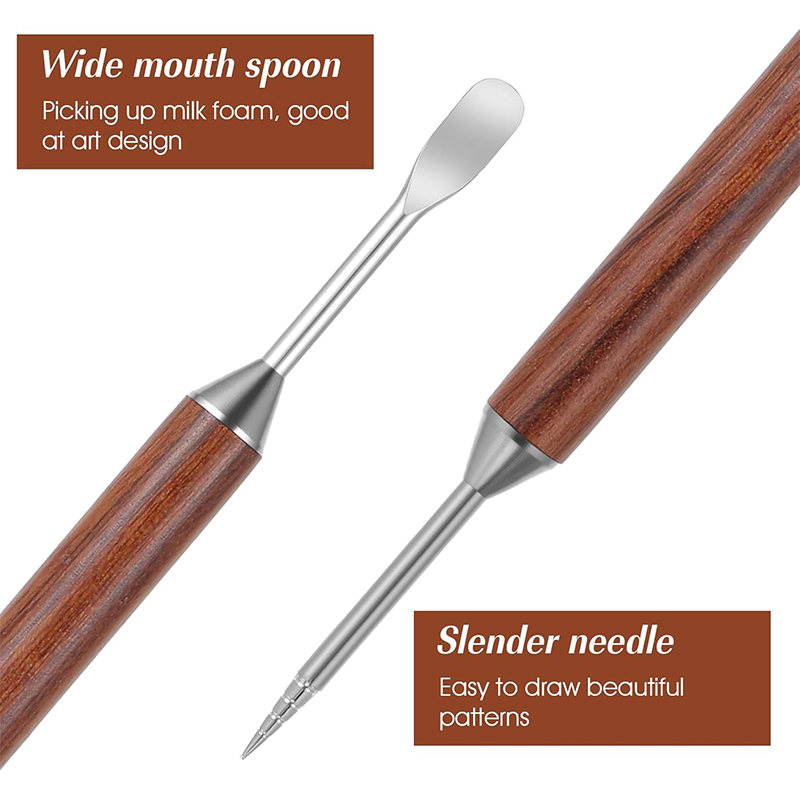 2Pcs Coffee Art Pen Latte Art  - Coffee Equipment Kit recension och pris