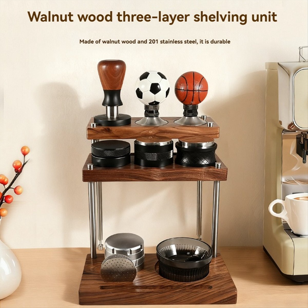 A38F Wooden Espresso Tamper Ho - Coffee Equipment And Tools recension och pris